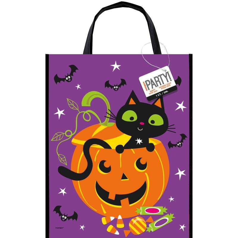 Cat & Pumpkin Halloween Tote Bag