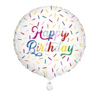 18" Mylar - Happy Birthday Sprinkles
