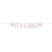 Pink "It's a Girl" Letter Banner