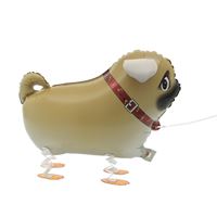 12" walking pet Mylar- Pug