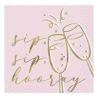 Sip Sip Hooray Beverage Napkins 16ct