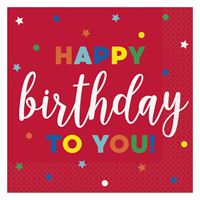Dots & Stars Birthday - Lunch Napkins 16ct
