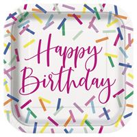 Pink Sprinkles - Lunch Plates 8ct