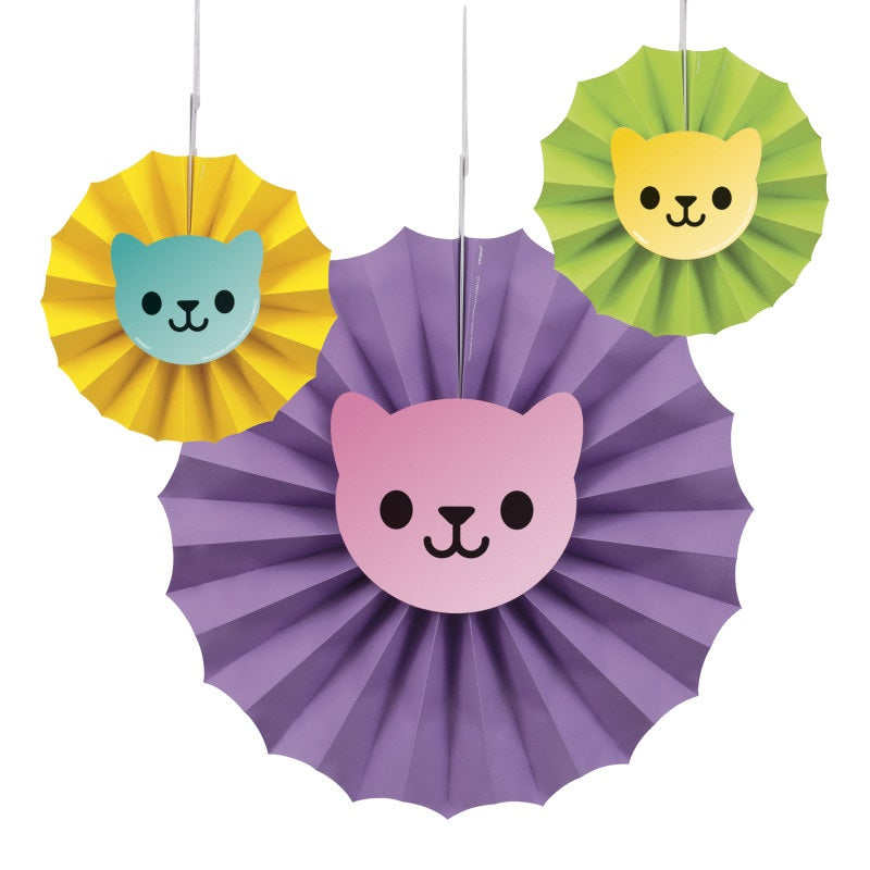 Gabby's Dollhouse - Paper Fan Decorations Kit 3ct