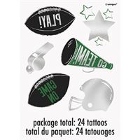 Football - Foil Tattoos 24ct