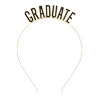 Black & Gold Enamel "Graduate" Headband