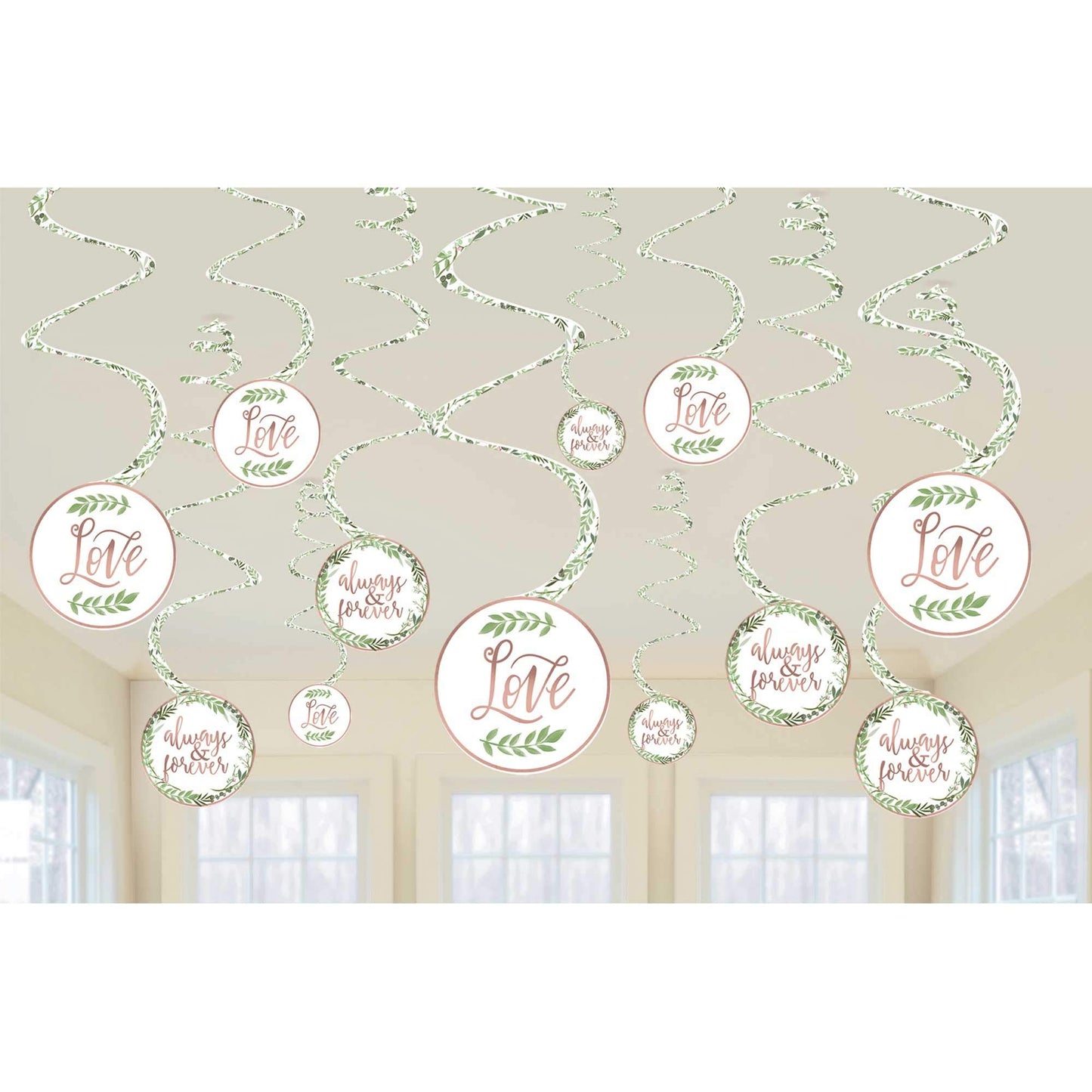 Bridal Shower Swirl Decorations 12pcs