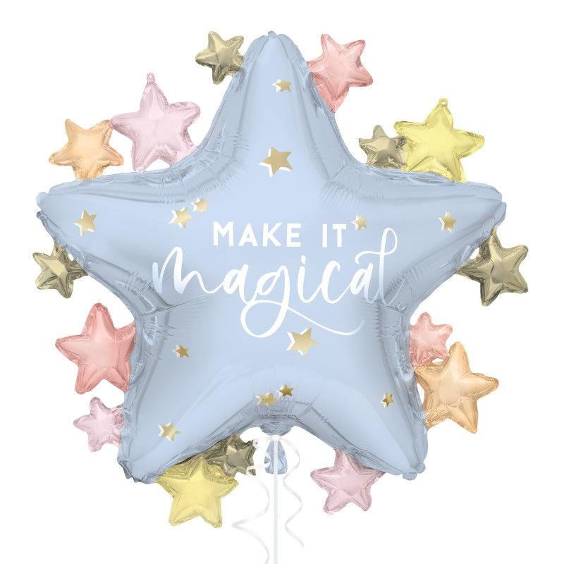 22" Supershape Mylar - Dainty Unicorn Star