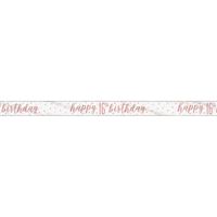Glitz Rose Gold Happy Birthday - 16th Banner 9ft