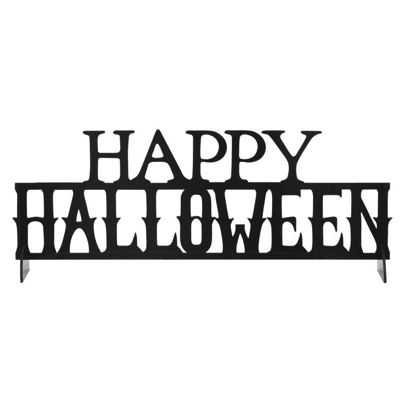 Black "Happy Halloween" Acrylic Centerpiece