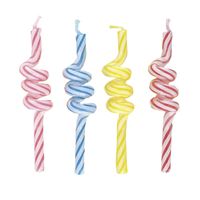 Candles - Strip Coil Birthday 4ct