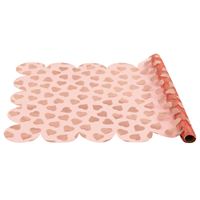 Valentine - Rose Gold Hearts Tulle Mesh Table Runner