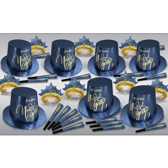 New Year Party Kit - Midnight Blue Assortment for 50