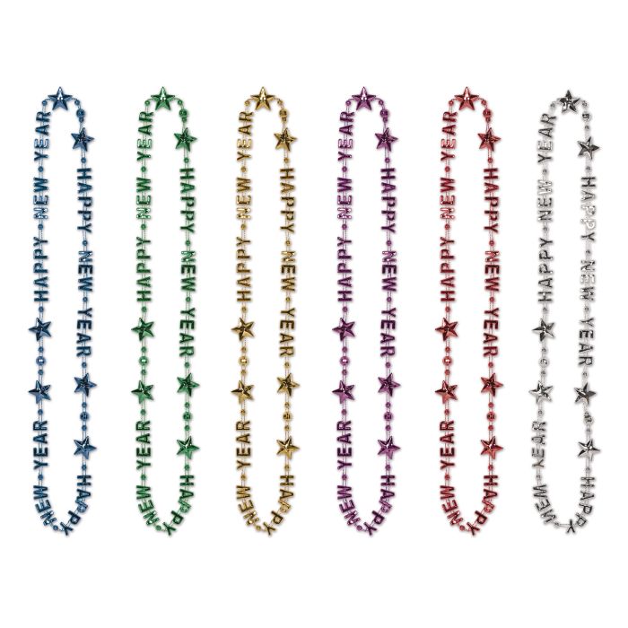 Happy New Year Beads - Assorted