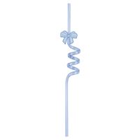 Dainty Bows - Spiral Plastic Straws 6ct