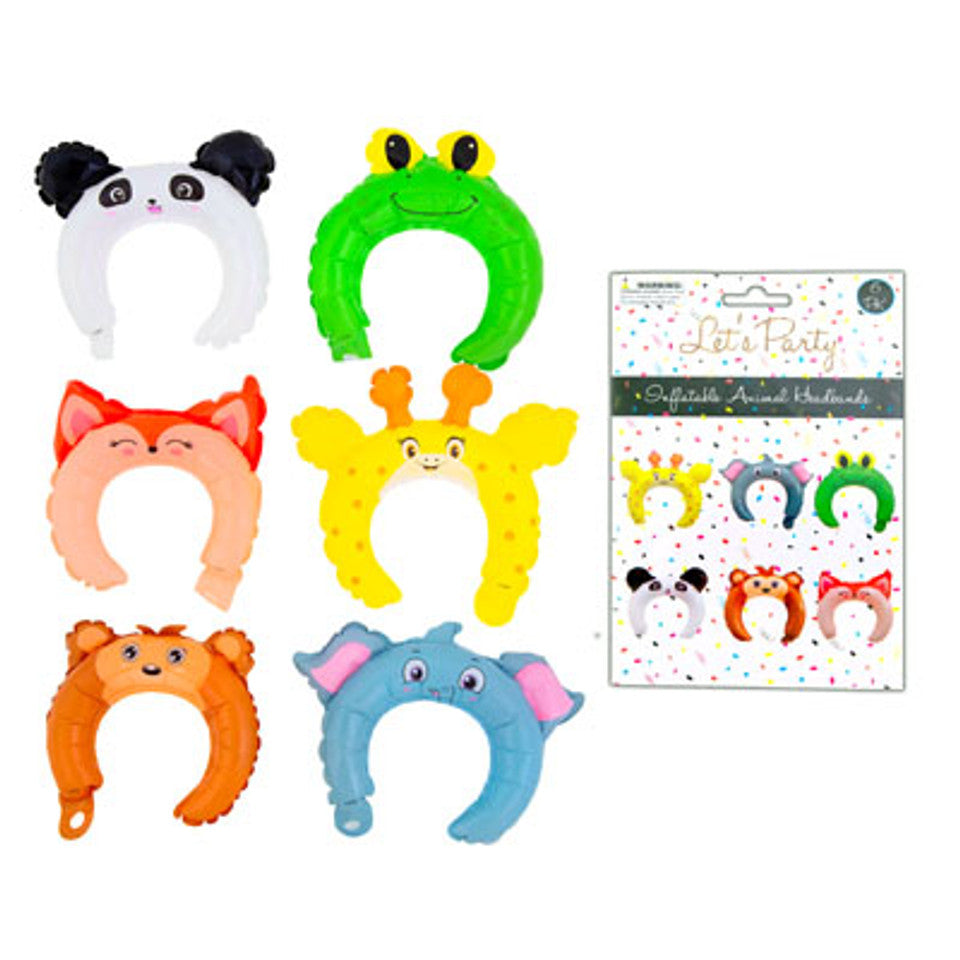 Inflatable Animal Headband Pack - 6ct.