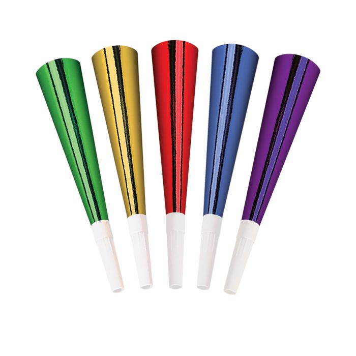 Foil Horns - Multi 15ct