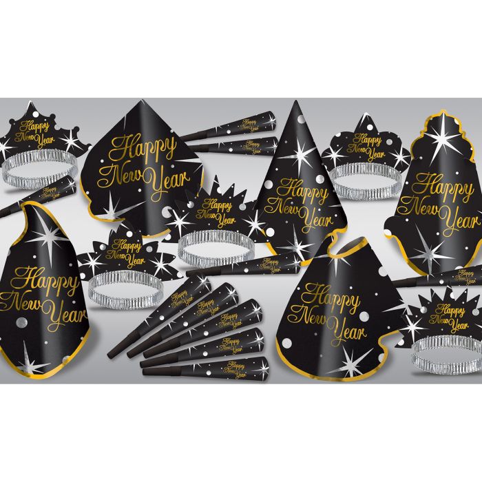 New Year's Eve Party Kit - Shimmer Asst (For 10 People)