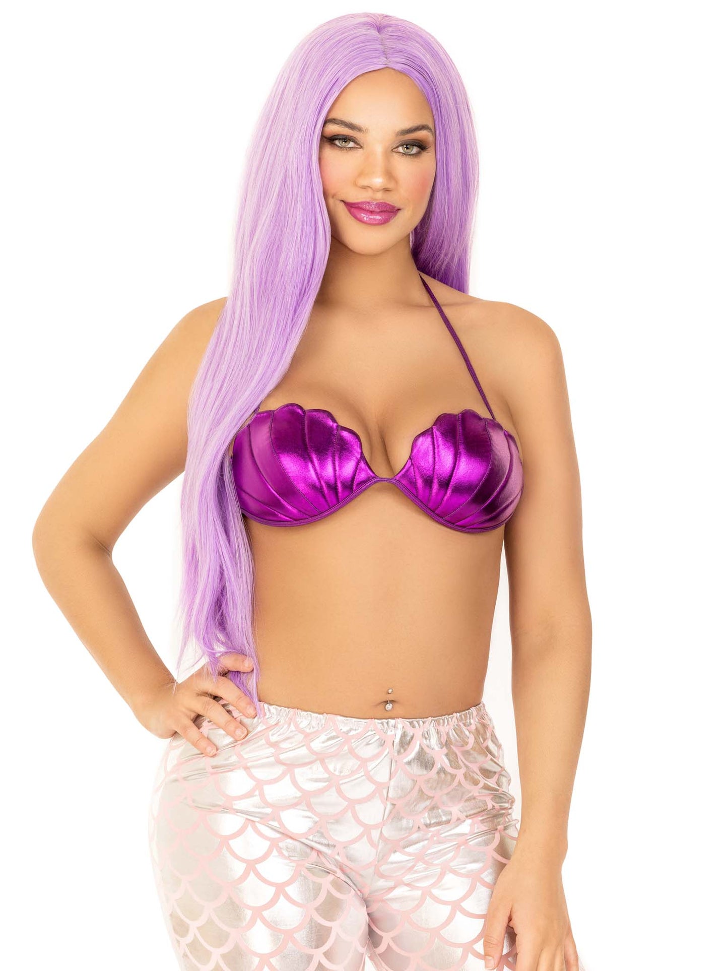 Mermaid Shell Top - Purple