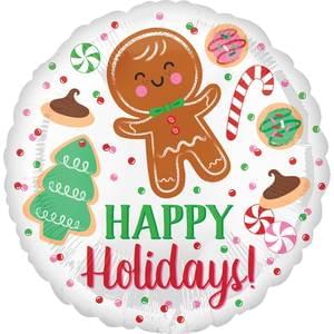 Happy Holidays Cookies Mylar - 18"