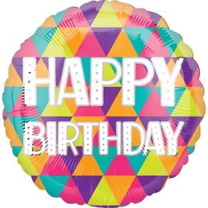 Colorful Triangles Birthday - 18"
