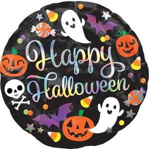 Iridescent Happy Halloween Mylar - 18"