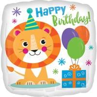 18" Mylar - Happy Lion Birthday
