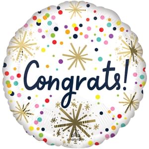 18" Mylar - Congrats Confetti Sprinkle