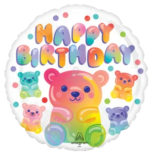 18" Mylar - Gummy Bear Birthday
