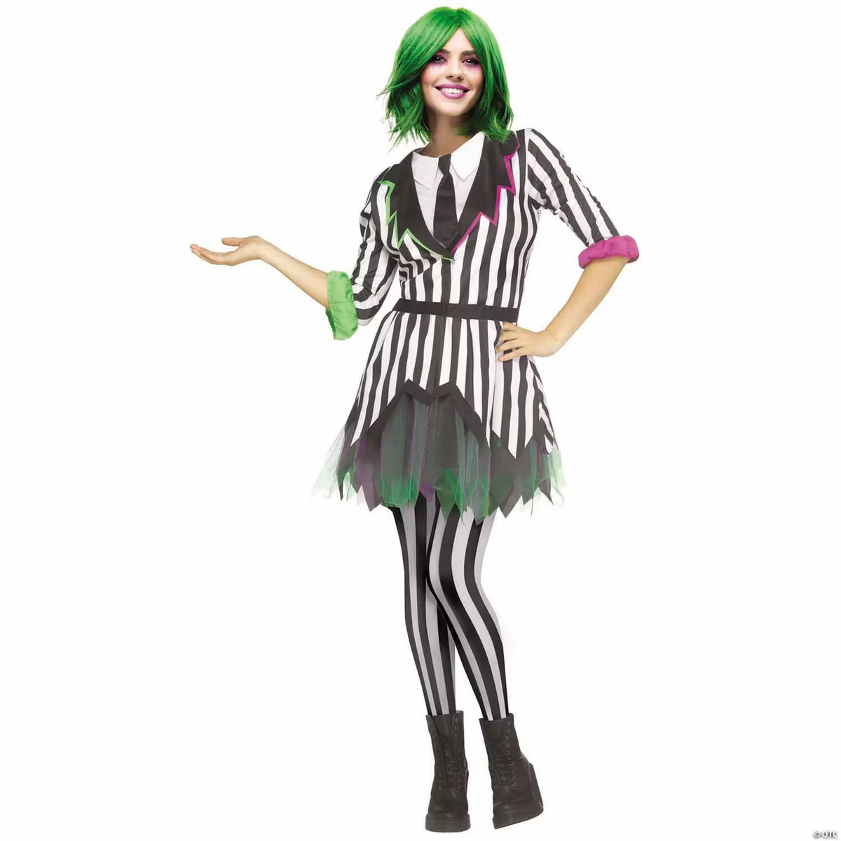 Adults Ghostly Gal Black & White Dress Costume