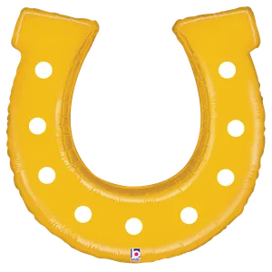 38" Supershape Mylar - Golden Horseshoe