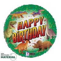 18" Mylar - Happy Birthday Dinosaur