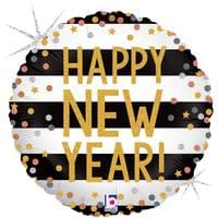18" Mylar - New Year Confetti Glitter Holographic