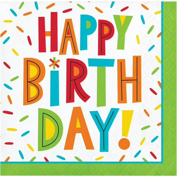 Birthday Fun - Beverage Napkins 16ct