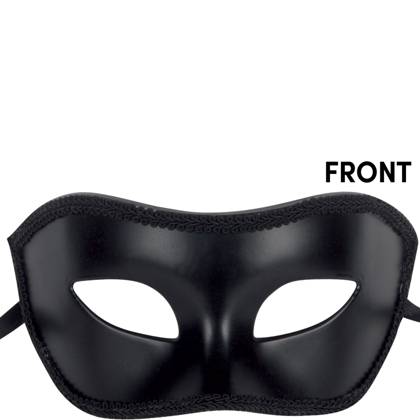 All Black Laced Trim Eye Mask