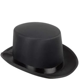 Black Satin Top Hat