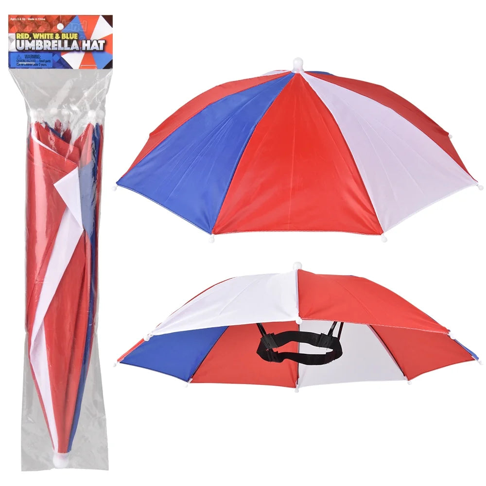 Red White And Blue Umbrella Hat