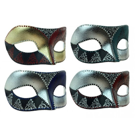 Metallic Half-Face Masquerade Mask