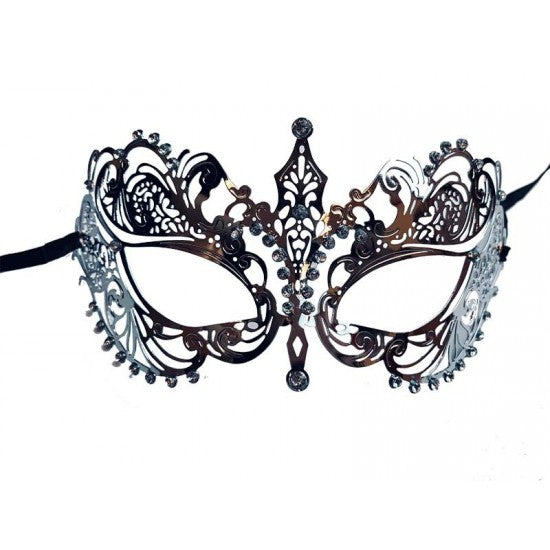 Metal Bat Style Masquerade Mask - Silver