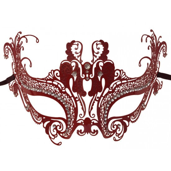 Metal Masquerade Mask - Red