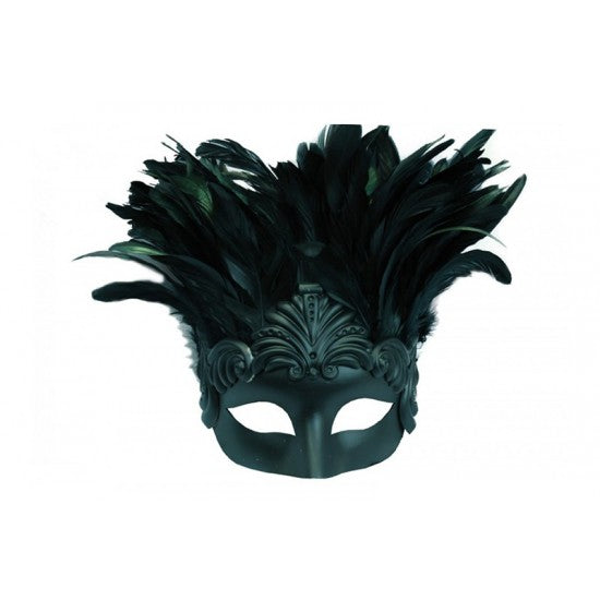 Black Feather Crown Mask
