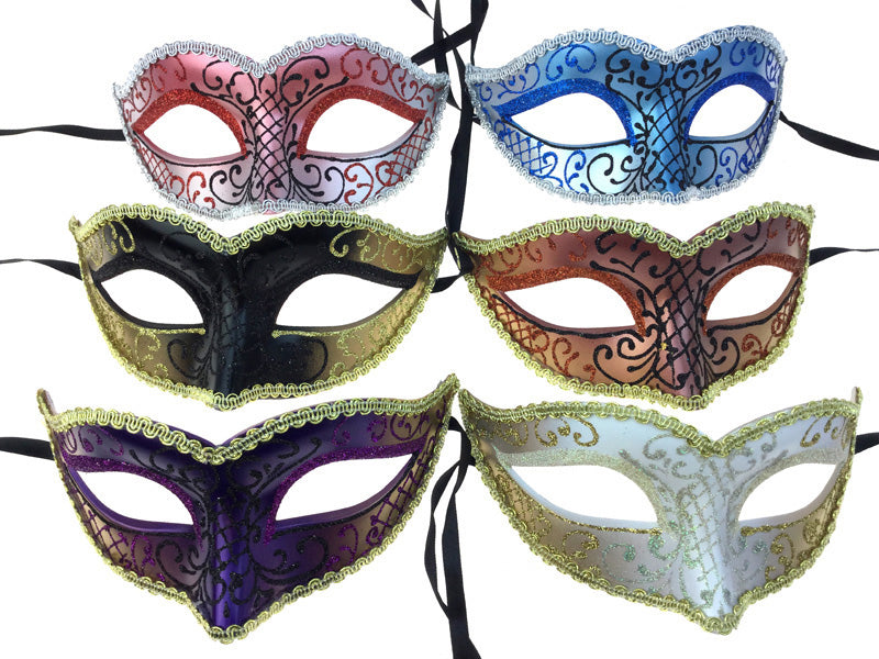Ombre Glitter Masquerade Mask
