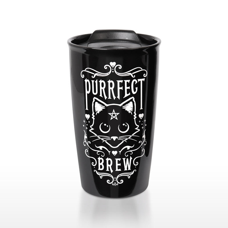 Purrfect Brew - Double Walled Travel Mug