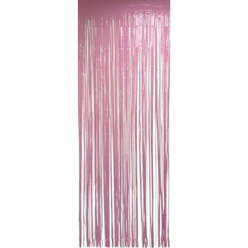 Foil Fringe Curtain - Pastel Pink