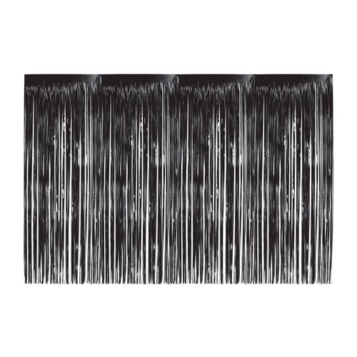 Jumbo Foil Fringe Curtain - Black