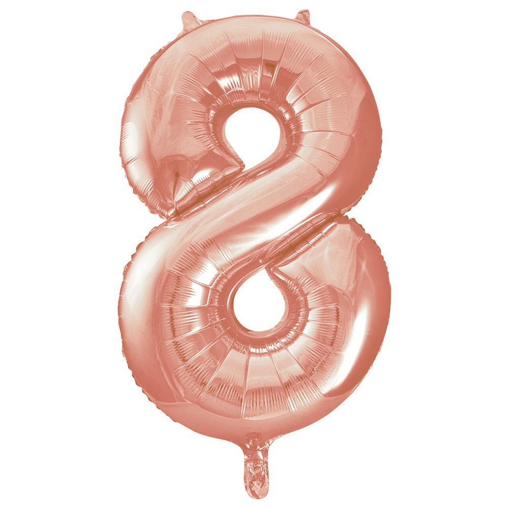 34" Rose Gold Number - 8