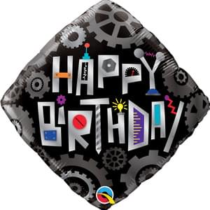 Robot Birthday Mylar - 18"