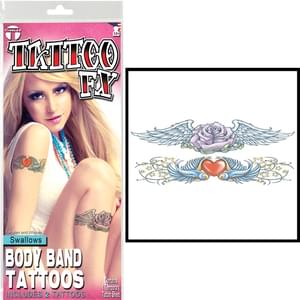 Swallows Body Band Tattoo