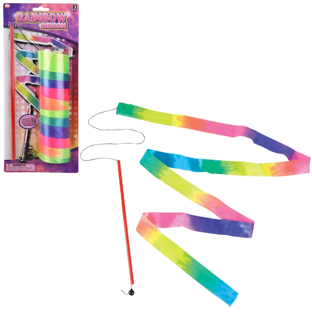 Rainbow Ribbon Wand 11.75"
