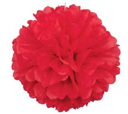 Mini Puff Ball - Red 3ct